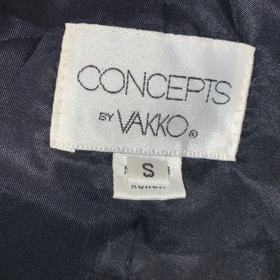 80s Vakko Super Soft BLACK LEATHER BIKER Jacket - image 7