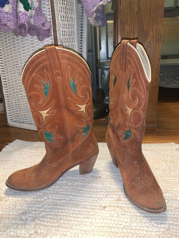 Acme suede cowboy best sale boots