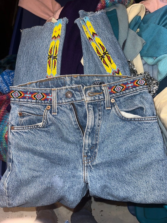 90'S Unworn Buzz 18 BEADED LEVIS 501s Jennifer Aniston - Etsy