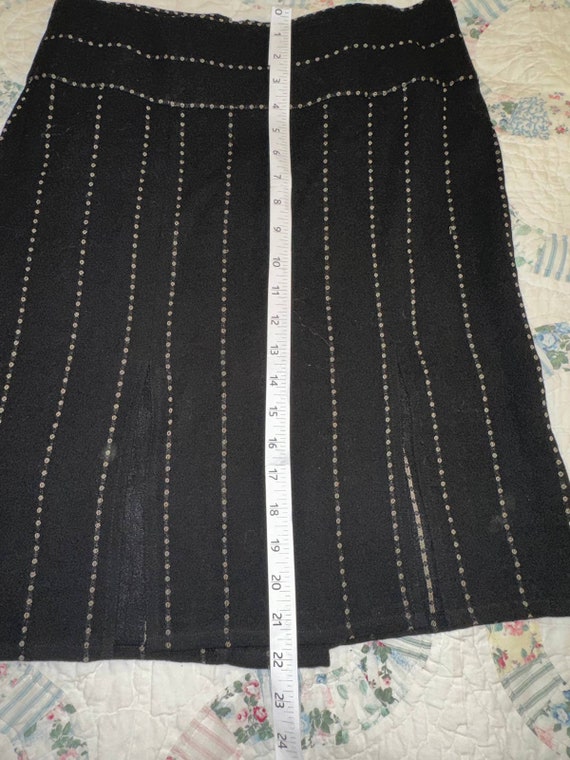 GIANFRANCO FERRE Black Wool Panel Skirt Italy 42 … - image 6