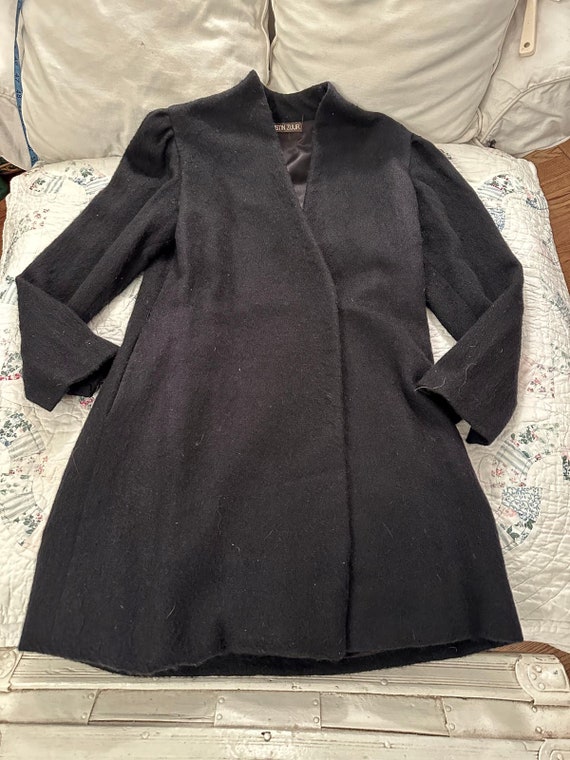 Rare 70's AUSTIN-ZUUR HALSTON Black Wool Coat - image 2