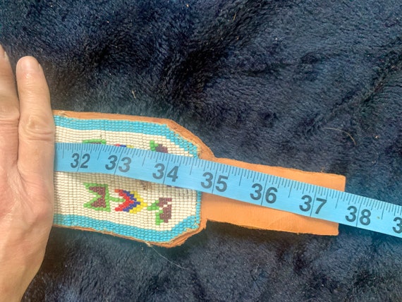 20s/30s Rare Collectible BEADED FLAG EAGLE Belt U… - image 9