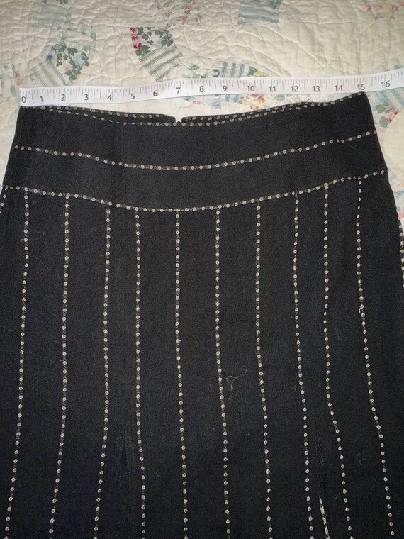 GIANFRANCO FERRE Black Wool Panel Skirt Italy 42 … - image 7