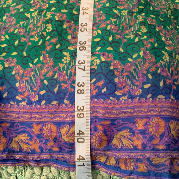 India SILK 70s Mixed Patchwork Block Print HIPPIE… - image 9