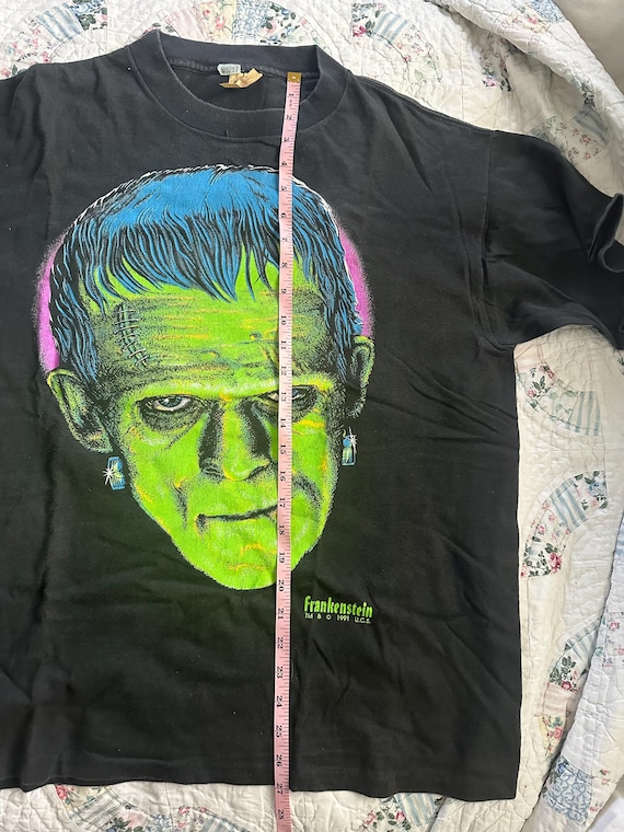 Rare 1991 FRANKENSTEIN Tee Horror Goth MONSTERS U… - image 5
