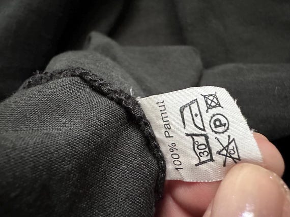 BLACK Cotton HUNGARIAN Embroidered PEASANT Blouse… - image 5