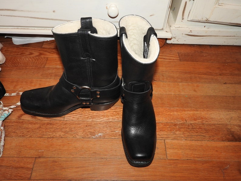 shearling lined riding boots