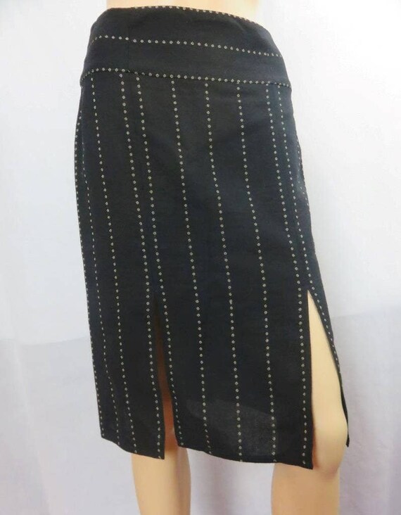 GIANFRANCO FERRE Black Wool Panel Skirt Italy 42 … - image 9