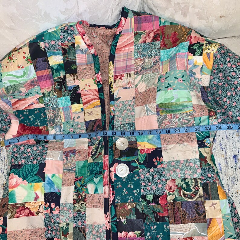 Heavy PATCHWORK QUILT JACKET Cottagecore Etsy