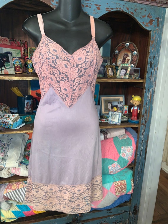 Fifties LAVENDER Lace SLIP or SLIPDRESS