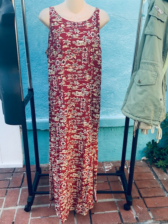 70s-80s HAWAIIAN MAXIDRESS