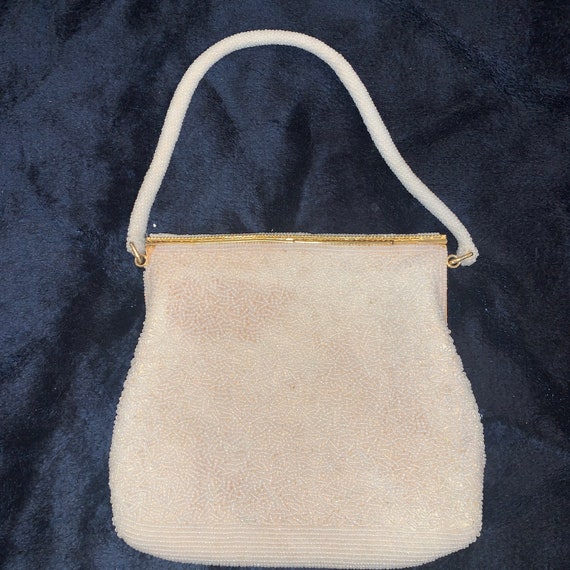 50’s 60’s GLASS Beaded and PETIT POINT Bag - image 8