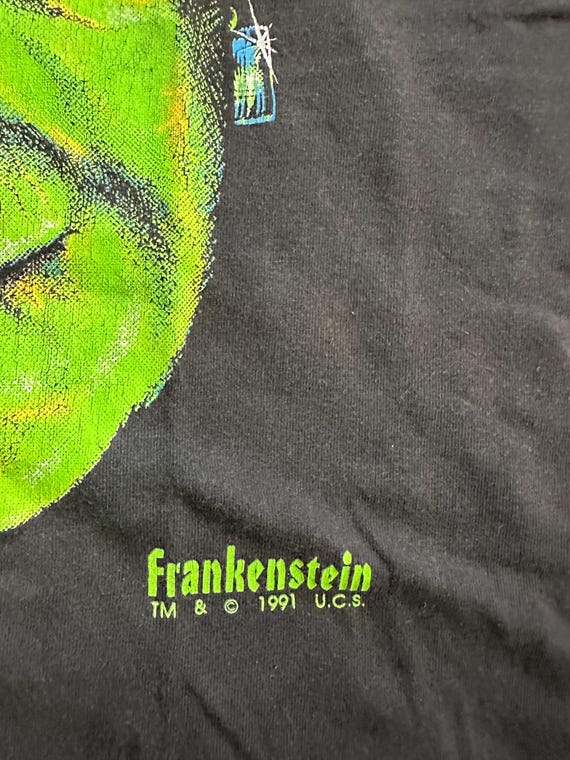 Rare 1991 FRANKENSTEIN Tee Horror Goth MONSTERS U… - image 2