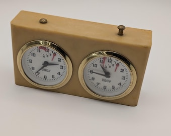 Reloj mecánico de ajedrez USCF antiguo, Alemania Occidental, cronómetro analógico para torneos, artículo de colección raro.