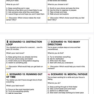 Executive Function Game for Students | Decision-Making & Problem Solving Activity | Social Emotional Learning Game | Middle School EF Skills