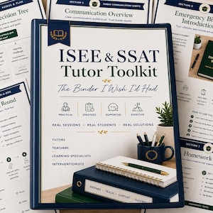 ISEE SSAT handledningsverktygslåda | Testförberedelsepärm, planeringssystem för studenters bedömning