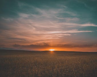 Láminas con paisajes desérticos al atardecer con vaqueros, arte rústico para pared de rancho (descarga digital)