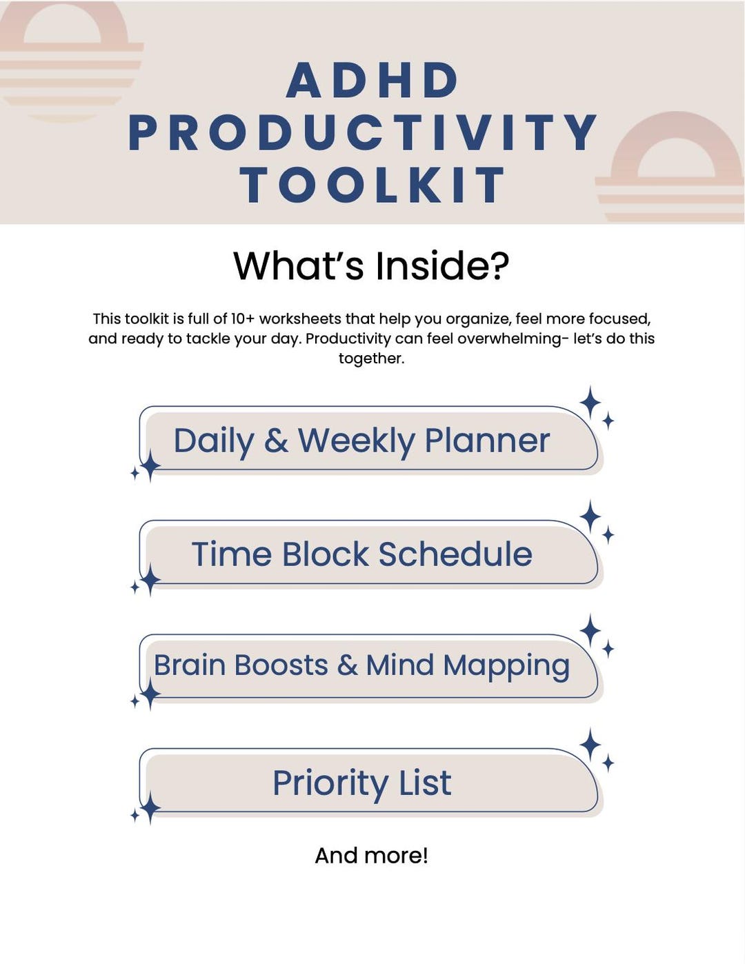 ADHD Productivity Toolkit - Etsy