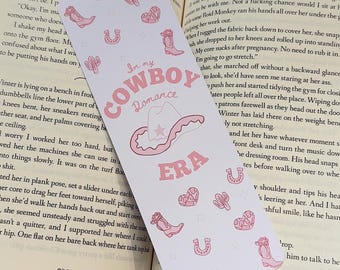 Bladwijzer uit de cowboyromantiek | Gezellig lezerscadeau | Western Booktok | Boekenliefhebber | Girly esthetische bladwijzer