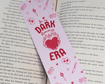 Dark Romance Era Bookmark | Cosy Reader Gift | Booktok Inspired | Girly Aesthetic Bookmark