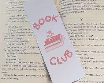 Boekenclub bladwijzer | Gezellig romantisch lezerscadeau | Geïnspireerd door Booktok | Girly esthetische bladwijzer
