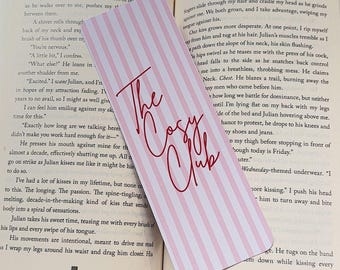 The Cosy Club Bookmark | Romance Reader Gift | Book Lover | Booktok Inspired | Girly Aesthetic Bookmark