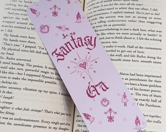 In mijn fantasietijdperk bladwijzer | Gezellig romantisch lezerscadeau | Boekenliefhebber | Romantiek | Geïnspireerd door Booktok | Girly esthetische bladwijzer