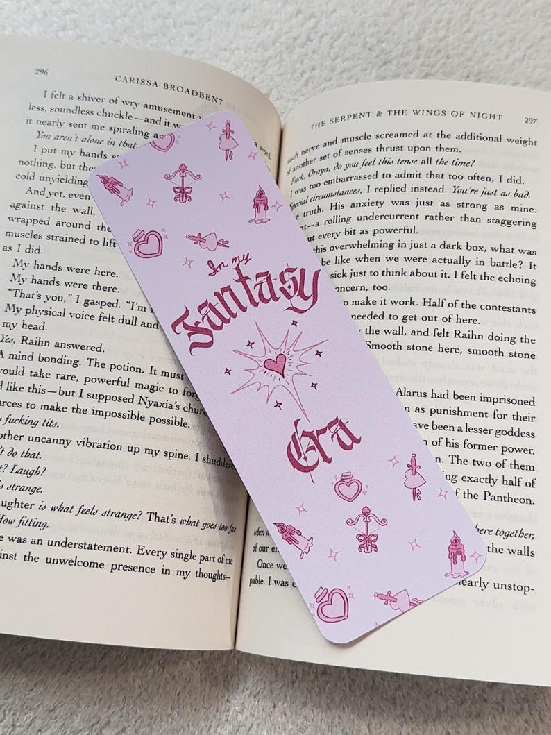 In My Fantasy Era Bookmark | Cosy Romance Reader Gift | Book Lover | Romantasy | Booktok Inspired | Girly Aesthetic Bookmark