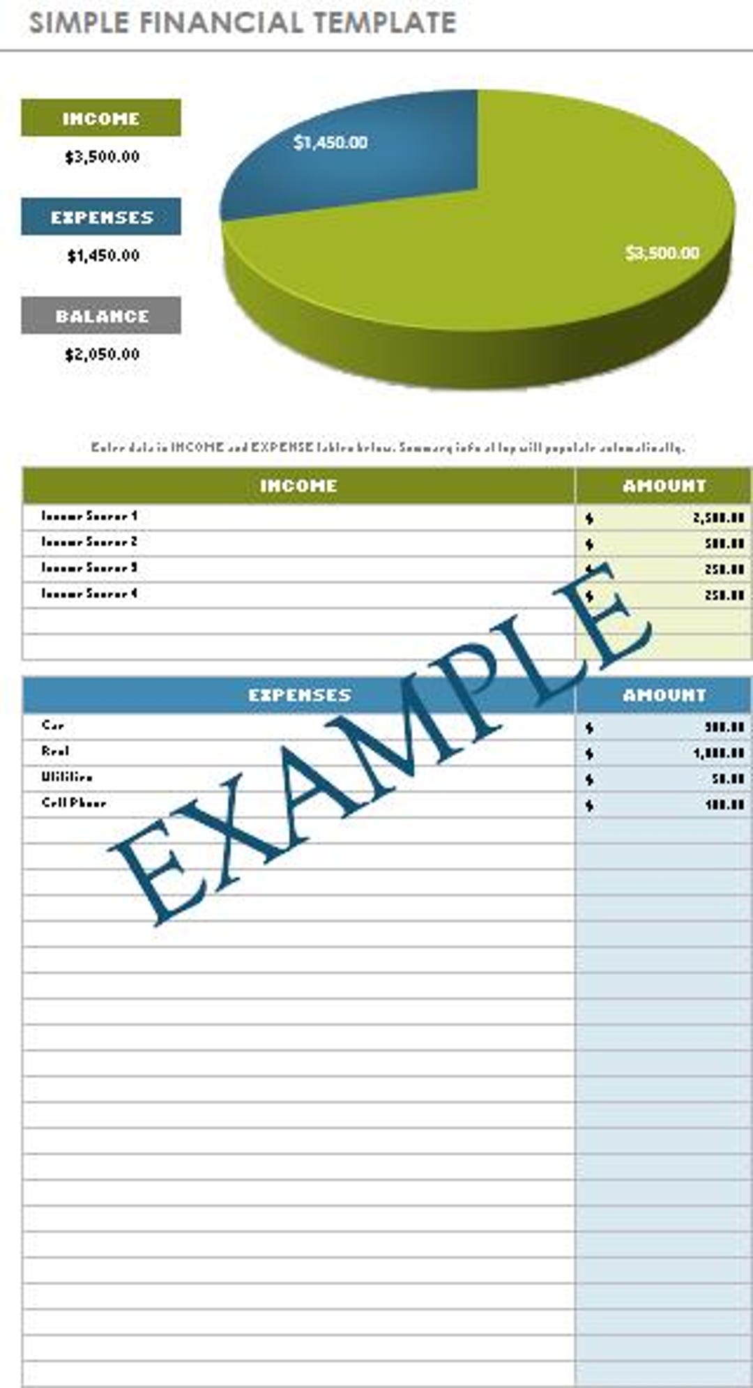 Simple Financial Worksheet - Debt to Income - Digital Download - Etsy
