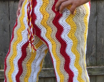 Crochet pattern for shorts-crochet pattern for men-easy crochet pattern-beginner crochet pattern-Crochet shorts-Hippie clothing pattern