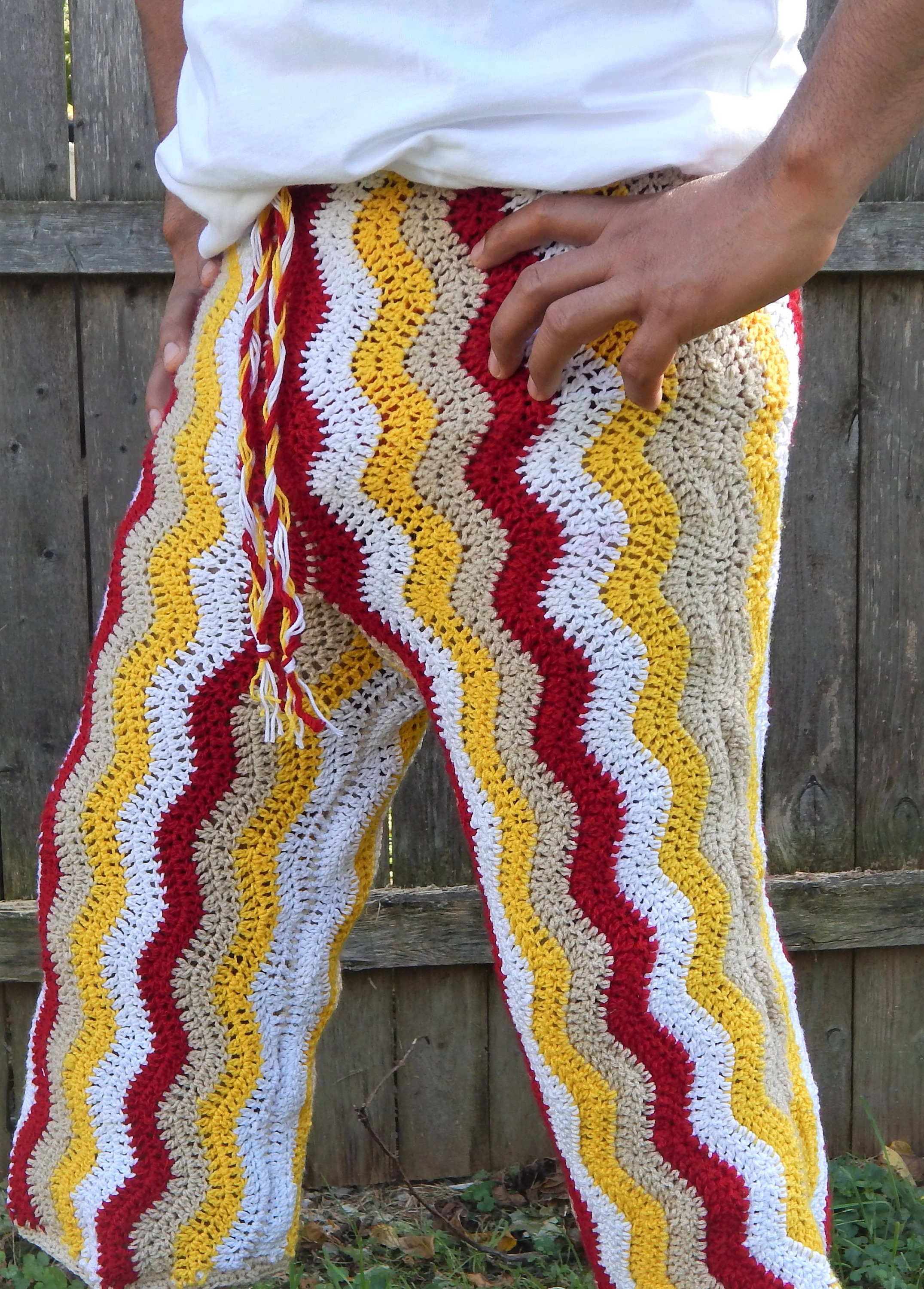 yellow crochet shorts