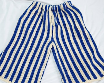 Modello per pantaloncini da spiaggia da uomo all'uncinetto - Lunghi con tasche (PDF)