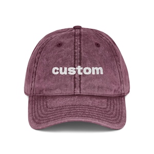 Op maat geborduurde baseballpet: hoed met gepersonaliseerde tekst, vintage gewassen katoen, verstelbare pasvorm, cadeau voor hem of haar afbeelding 3