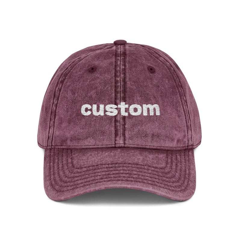 Op maat geborduurde baseballpet: hoed met gepersonaliseerde tekst, vintage gewassen katoen, verstelbare pasvorm, cadeau voor hem of haar afbeelding 3