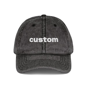 Op maat geborduurde baseballpet: hoed met gepersonaliseerde tekst, vintage gewassen katoen, verstelbare pasvorm, cadeau voor hem of haar afbeelding 2