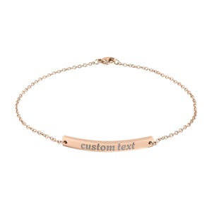 Op maat gegraveerde enkelband: gepersonaliseerde naam enkelband, goud roségoud roestvrij staal, cadeau bruidsmeisje, cadeau voor haar
