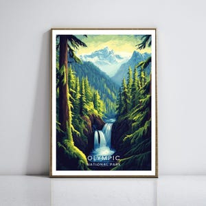 Parco Nazionale Olimpico – Poster di viaggio vintage / Atlas Prints