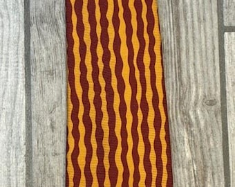 Vintage Elton John AIDS Foundation Silk Tie - Red & Yellow Wavy Stripe - AS-IS