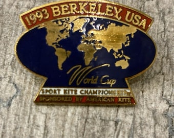 Vintage 1993 World Cup Sport Kite Championship Berkeley USA Enamel Pin