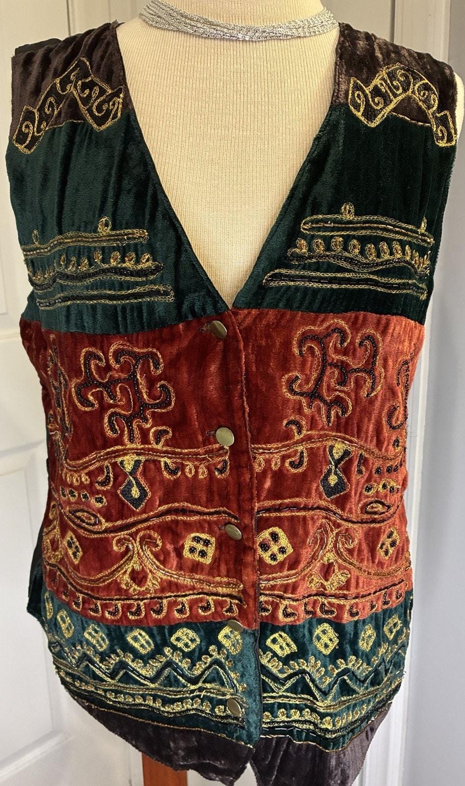 【1970s】Vintage Velvet Gilet ジレ 超希少 イギリス製 Vintage Velvet 70s Vest - Etsy