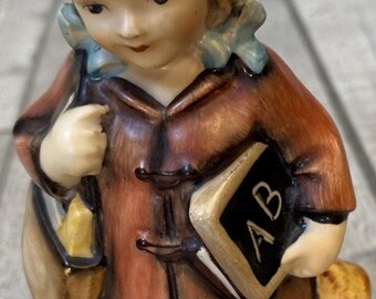 Vintage Friedel Bavaria “The Little School Girl” Figurine Hand-painted Germany