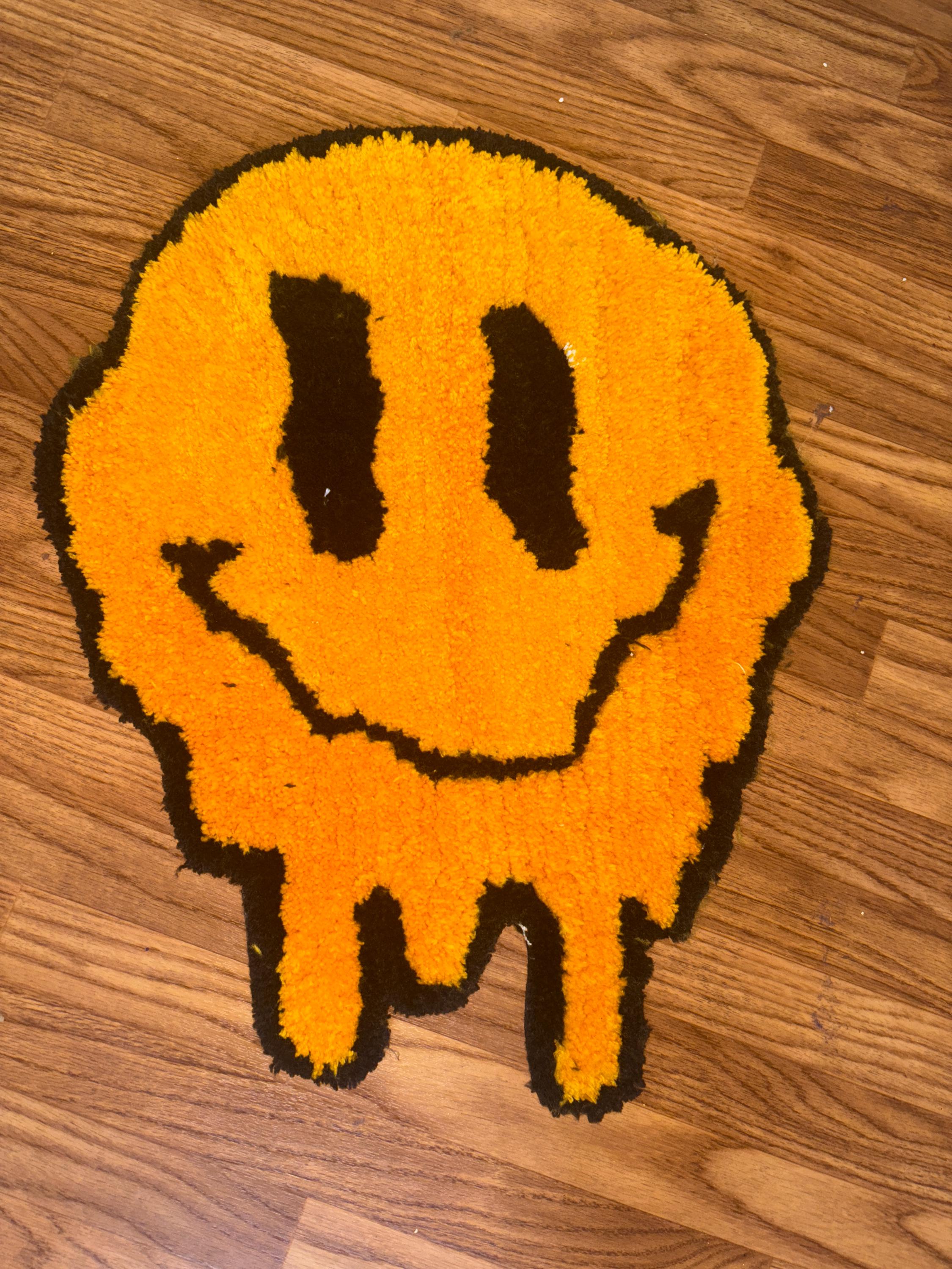 Drippy Face Rug Dripping Smiley Face Rug - Etsy