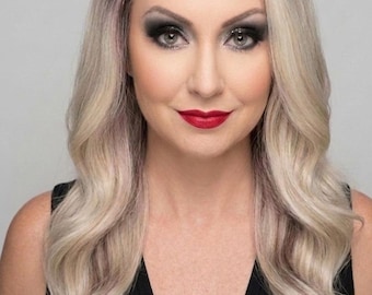 Lexi - 20" Dimensional Sun-Kissed Blonde 13"x4" Lace Front Synthetic Wig – Rooted Wavy Glam