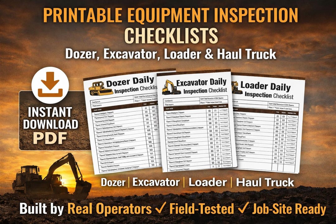 Loader Daily Inspection Checklist | Heavy Equipment Pre Shift Form ...