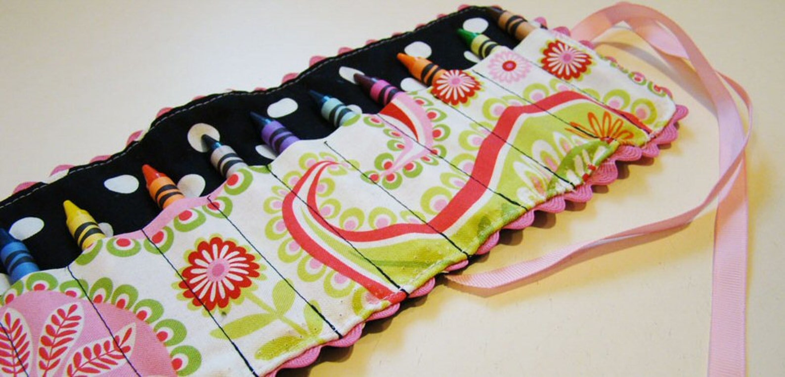 Crayon Holder PatternCrayon Roll Up Pattern PDF Sewing Etsy