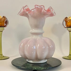 Fenton Pink Vase - Etsy