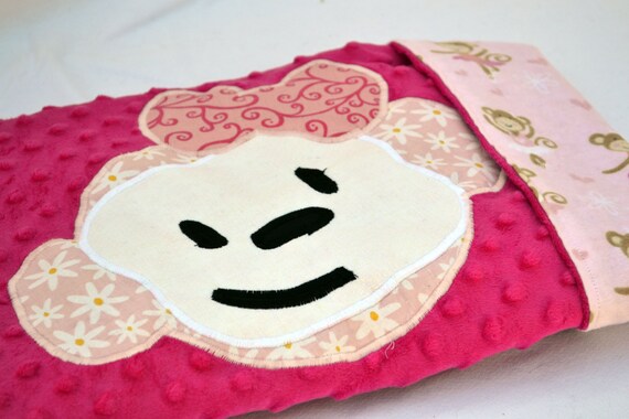 pink monkey blanket
