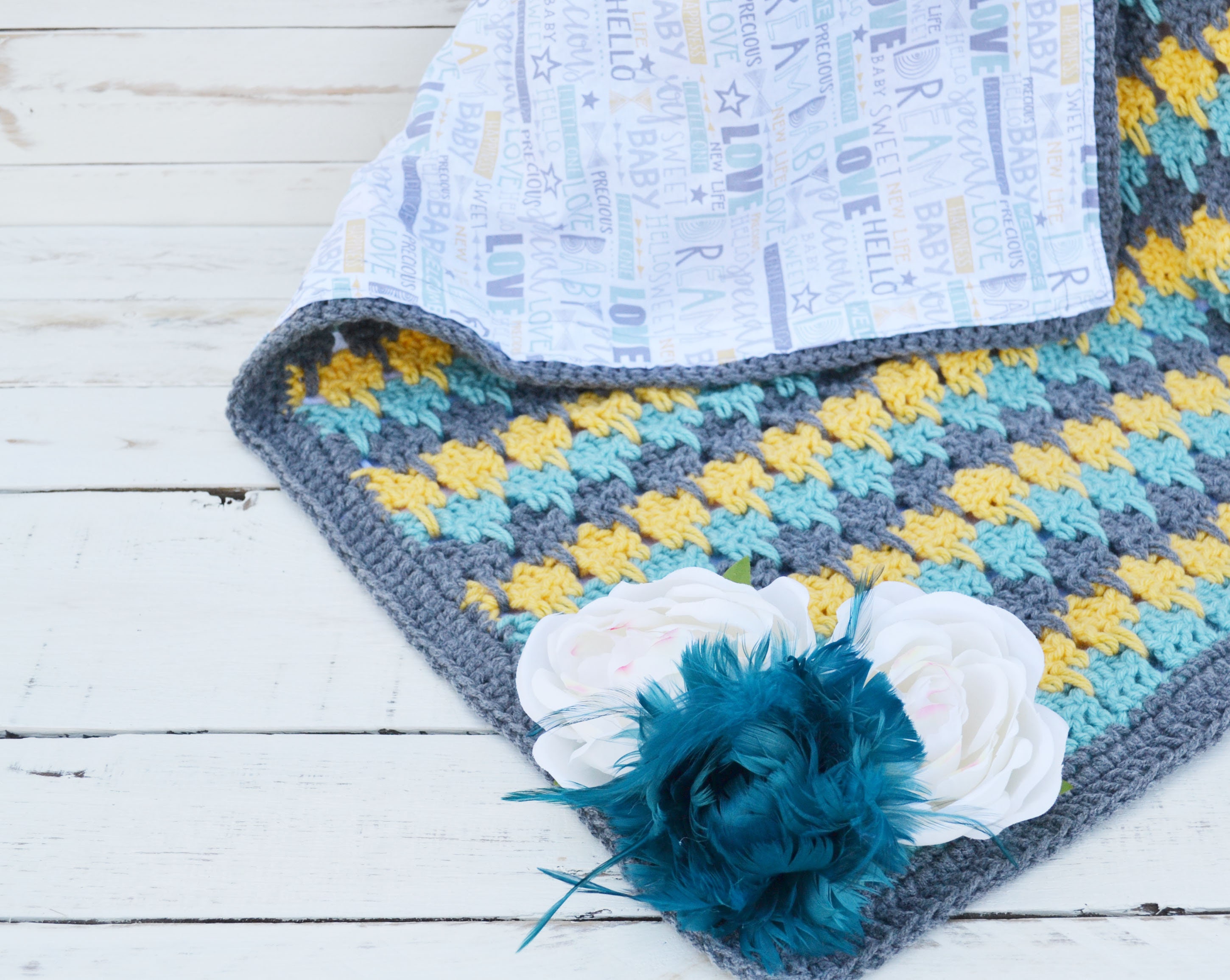 Sweet baby words nursery crochet baby blanket baby shower Etsy