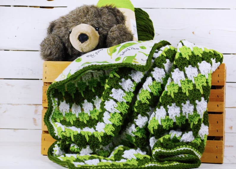 Peas in a pod baby blanket crochet baby blanket baby shower Etsy