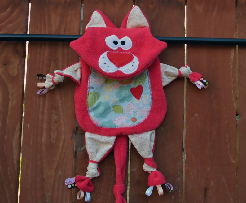 Pink cat baby ribbon blanket car seat blanket receiving Etsy